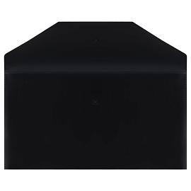 Папка-конверт на кнопке СТАММ С6+, 150мкм, пластик, непрозрачная, черная