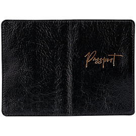 Обложка для паспорта OfficeSpace "Naples", кожа, глум, тиснение фольгой