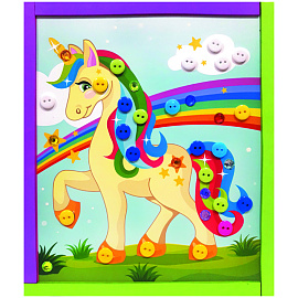 Аппликация из пуговиц Мульти-Пульти "Единорог", европодвес