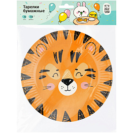 Тарелки бумажные MESHU "Wild cats", 18см, 6шт. фото Тарелки бумажные MESHU "Wild cats", 18см, 6шт.