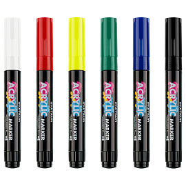 Набор акриловых маркеров MunHwa 6цв.