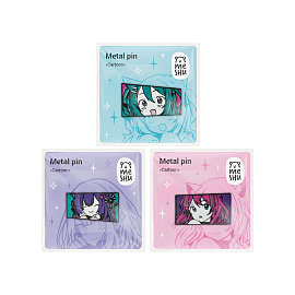 Набор металлических значков MESHU "Cartoon", эмаль, 3шт, картонная подложка, европодвес фото Набор металлических значков MESHU "Cartoon", эмаль, 3шт, картонная подложка, европодвес