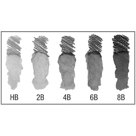 Набор карандашей чернографитных Faber-Castell Graphite Aquarelle HB-8B (5 штук в упаковке)