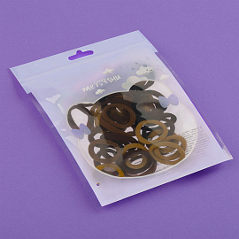 Резинки для волос MESHU, темные ассорти, 40шт., диаметр 2,5см, европодвес