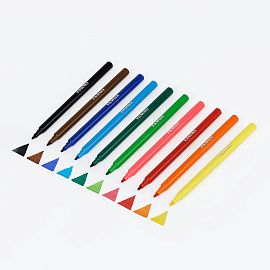 Фломастеры Гамма "Мультики", 10цв., смываемые, картон. упак., европодвес фото Фломастеры Гамма "Мультики", 10цв., смываемые, картон. упак., европодвес