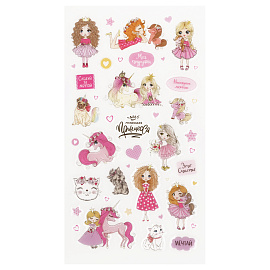 Наклейки гелевые Мульти-Пульти "Принцессы", 22*10см, пакет европодвес фото Наклейки гелевые Мульти-Пульти "Принцессы", 22*10см, пакет европодвес