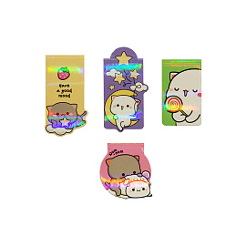 Закладки магнитные для книг, 4шт., MESHU "Cute kittens", ламинация с блестками фото Закладки магнитные для книг, 4шт., MESHU "Cute kittens", ламинация с блестками