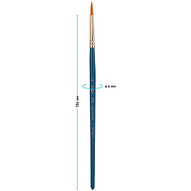 Кисть художественная синтетика Гамма "Галерея", круглая №4, короткая ручка фото Кисть художественная синтетика Гамма "Галерея", круглая №4, короткая ручка