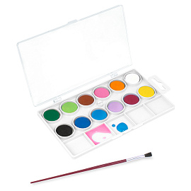 Краски акварельные Jovi 12 цветов с кистью фото Краски акварельные Jovi 12 цветов с кистью