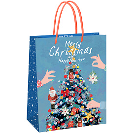 Пакет подарочный 26*32*12см MESHU "Christmas", матовая ламинация