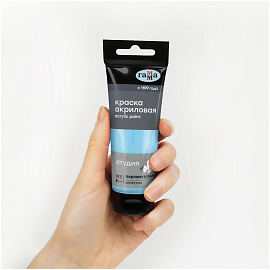 Краска акриловая художественная перламутровая Гамма "Студия", 75мл, пластиковая туба, селестин