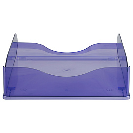 Лоток для бумаг горизонтальный СТАММ "Тропик", тонированный фиолетовый