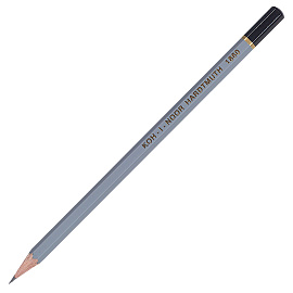 Карандаш чернографитный KOH-I-NOOR "1860", 1 шт., 6B, корпус серый, 186006B00104