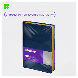 Ежедневник недатированный, А5, 160л., кожзам, Berlingo "xGold", зол. срез, синий