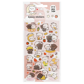 Наклейки гелевые MESHU "Cute kittens", 10*23см, пакет европодвес фото Наклейки гелевые MESHU "Cute kittens", 10*23см, пакет европодвес