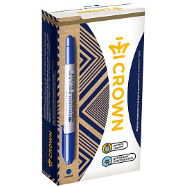 Маркер перманентный двусторонний Crown Multi Marker Twin синий (толщина линии 1-2 мм) фото Маркер перманентный двусторонний Crown Multi Marker Twin синий (толщина линии 1-2 мм)