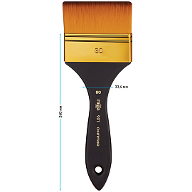 Кисть-флейц художественная Гамма, синтетика, №80 фото Кисть-флейц художественная Гамма, синтетика, №80