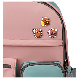 Набор деревянных значков MESHU "Hamster business", каширование, 3шт. фото Набор деревянных значков MESHU "Hamster business", каширование, 3шт.