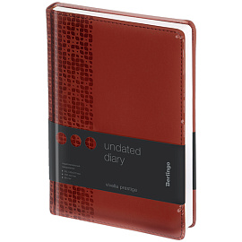 Ежедневник недатированный, А5, 160л., кожзам, Berlingo "Vivella Prestige", коричневый