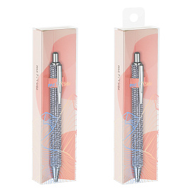 Ручка шариковая MESHU "Lilac diamond" синяя, 1,0мм