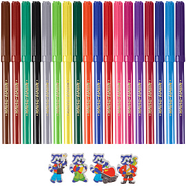 Фломастеры Мульти-Пульти "Енот во Франции", 18цв., смываемые, картон, европодвес фото Фломастеры Мульти-Пульти "Енот во Франции", 18цв., смываемые, картон, европодвес