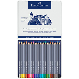 Карандаши акварельные художественные Faber-Castell "Goldfaber Aqua", 24цв., метал. коробка
