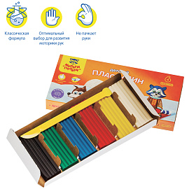 Пластилин Мульти-Пульти "Енот на Аляске", 06 цветов, 90г, со стеком, картон фото Пластилин Мульти-Пульти "Енот на Аляске", 06 цветов, 90г, со стеком, картон