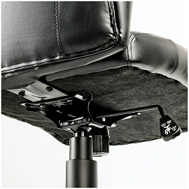 Кресло руководителя Helmi HL-E24 "Iсon", экокожа черная, хром