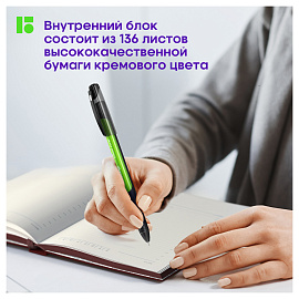 Ежедневник недатированный, А5, 136л., кожзам, Berlingo "Western", с резинкой, коричневый