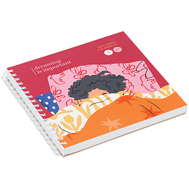 Скетчбук 60л., 150*150 MESHU "Pleasure", на гребне, soft-touch, 120г/м2