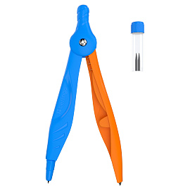 Готовальня Berlingo "Supertwist", 2 предмета, пластиковый циркуль 120мм, пластиковый футляр фото Готовальня Berlingo "Supertwist", 2 предмета, пластиковый циркуль 120мм, пластиковый футляр