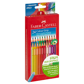 Карандаши цветные Faber-Castell Grip 24 цвета трехгранные