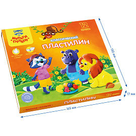 Пластилин Мульти-Пульти "Приключения Енота", 12 цветов, 240г, со стеком, картон фото Пластилин Мульти-Пульти "Приключения Енота", 12 цветов, 240г, со стеком, картон