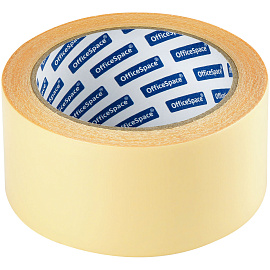 Клейкая лента двусторонняя OfficeSpace, 50мм*10м, тканевая основа фото Клейкая лента двусторонняя OfficeSpace, 50мм*10м, тканевая основа