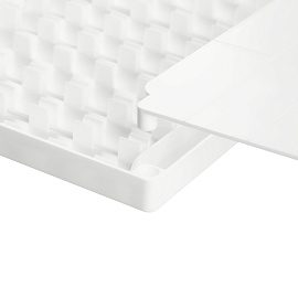 Пенал для акварели пластиковый Гамма, 36 кювет, белый, с палитрой