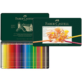 Карандаши цветные Faber-Castell Polychromos 36 цветов в металической коробке фото Карандаши цветные Faber-Castell Polychromos 36 цветов в металической коробке
