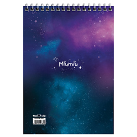 Блокнот А5 60л. на гребне MESHU "Miumiu", пластиковая обложка