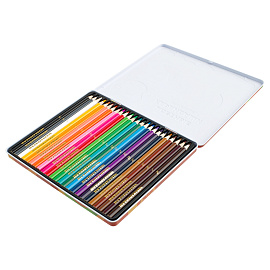 Карандаши цветные Мульти-Пульти "Чебурашка", 24цв., трехгран., заточен., метал. пенал