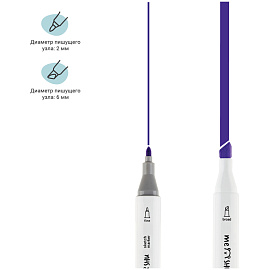 Набор двусторонних маркеров для скетчинга MESHU 24цв., цветочная гамма, корпус трехгранный, пулевид./клиновид.наконечники, ПВХ-бокс