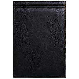 Папка адресная OfficeSpace, А4, кожзам, с отстрочкой, черный