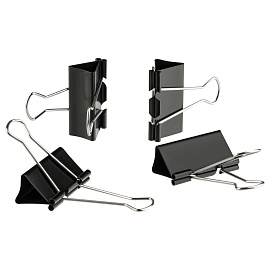 Зажимы для бумаг 51мм, OfficeSpace, 12шт., черные, картонная коробка фото Зажимы для бумаг 51мм, OfficeSpace, 12шт., черные, картонная коробка