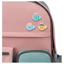 Набор акриловых значков MESHU "Catsincups", прямая УФ-печать, 3шт. фото Набор акриловых значков MESHU "Catsincups", прямая УФ-печать, 3шт.