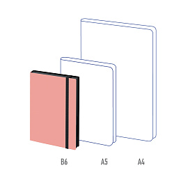 Ежедневник недатированный, В6, 136л., кожзам, Berlingo "Instinct", черный/фламинго, с резинкой