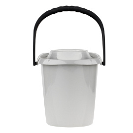 Ведро пластиковое OfficeClean с отжимом, прямоугольное, серое, 12л фото Ведро пластиковое OfficeClean с отжимом, прямоугольное, серое, 12л