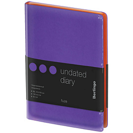 Ежедневник недатированный, В6, 136л., кожзам, Berlingo "Fuze", цветной срез, фиолетовый