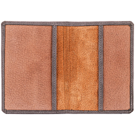 Обложка для паспорта OfficeSpace "Life line", экокожа, серый, тиснение фольгой