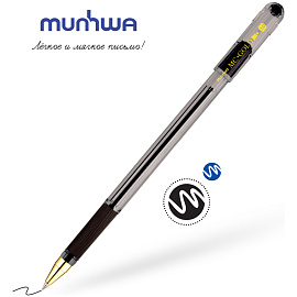 Ручка шариковая MunHwa "MC Gold" черная, 1,0мм, грип, штрих-код фото Ручка шариковая MunHwa "MC Gold" черная, 1,0мм, грип, штрих-код