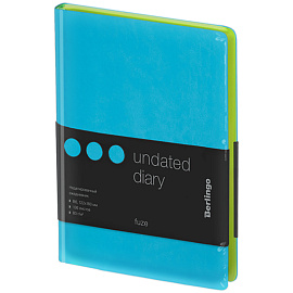 Ежедневник недатированный, В6, 136л., кожзам, Berlingo "Fuze", цветной срез, бирюзовый фото Ежедневник недатированный, В6, 136л., кожзам, Berlingo "Fuze", цветной срез, бирюзовый