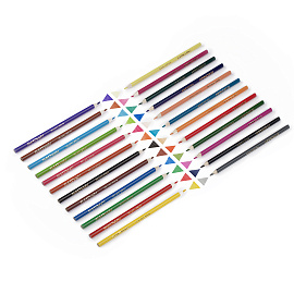 Карандаши цветные Красин "Алые Паруса", 24цв., трехгран., заточен., картон, европодвес