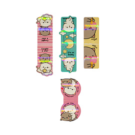 Закладки магнитные для книг, 4шт., MESHU "Cute kittens", ламинация с блестками фото Закладки магнитные для книг, 4шт., MESHU "Cute kittens", ламинация с блестками